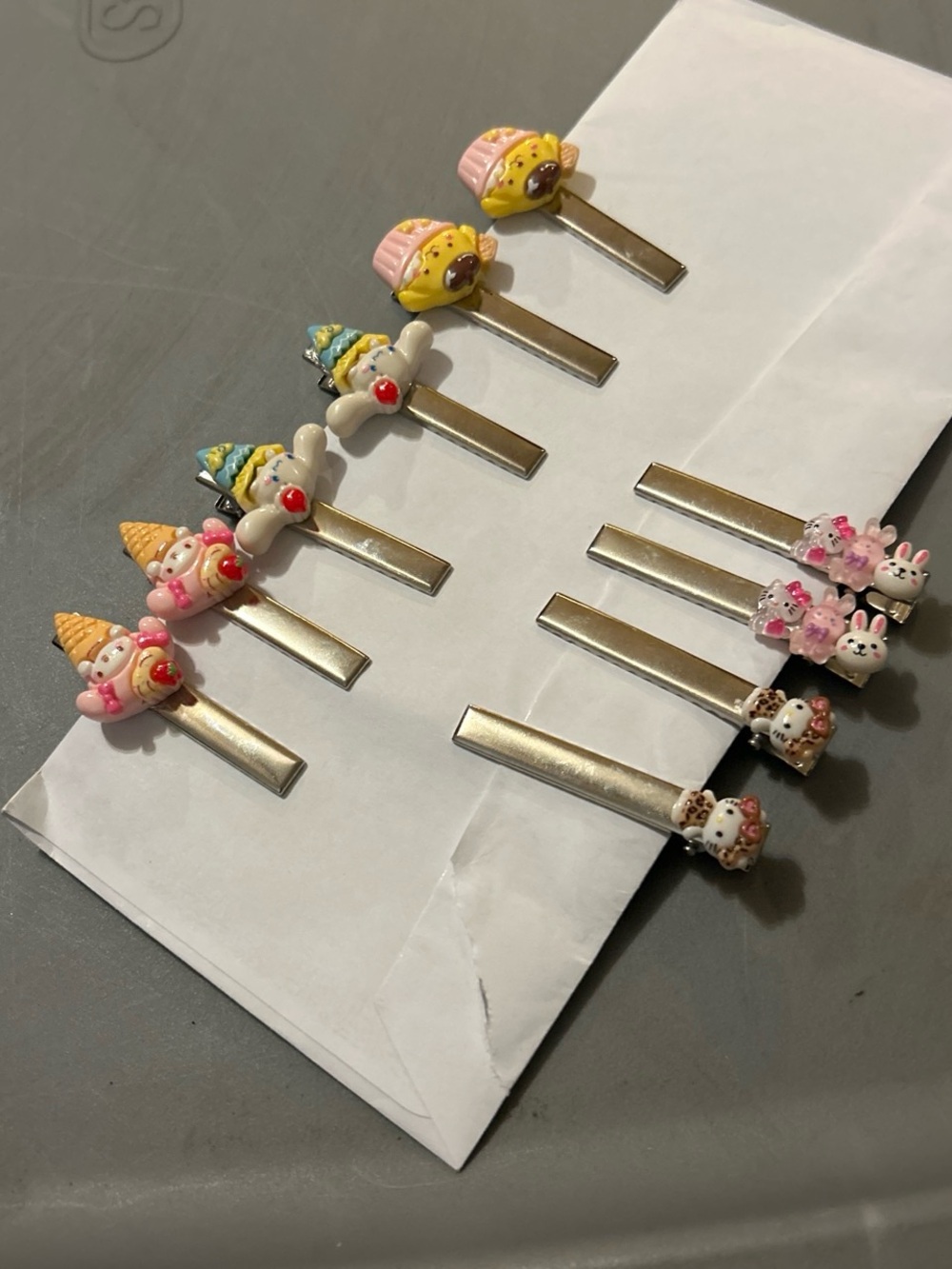 Hello Kitty Kids Hair Clips - Pink, Yellow, White, Blue, Brown